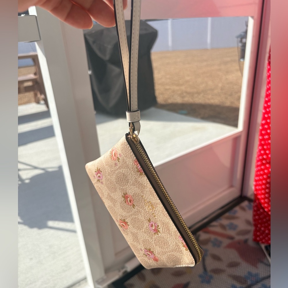 Coach Floral Canvas Wristlet - Picture 6 of 8